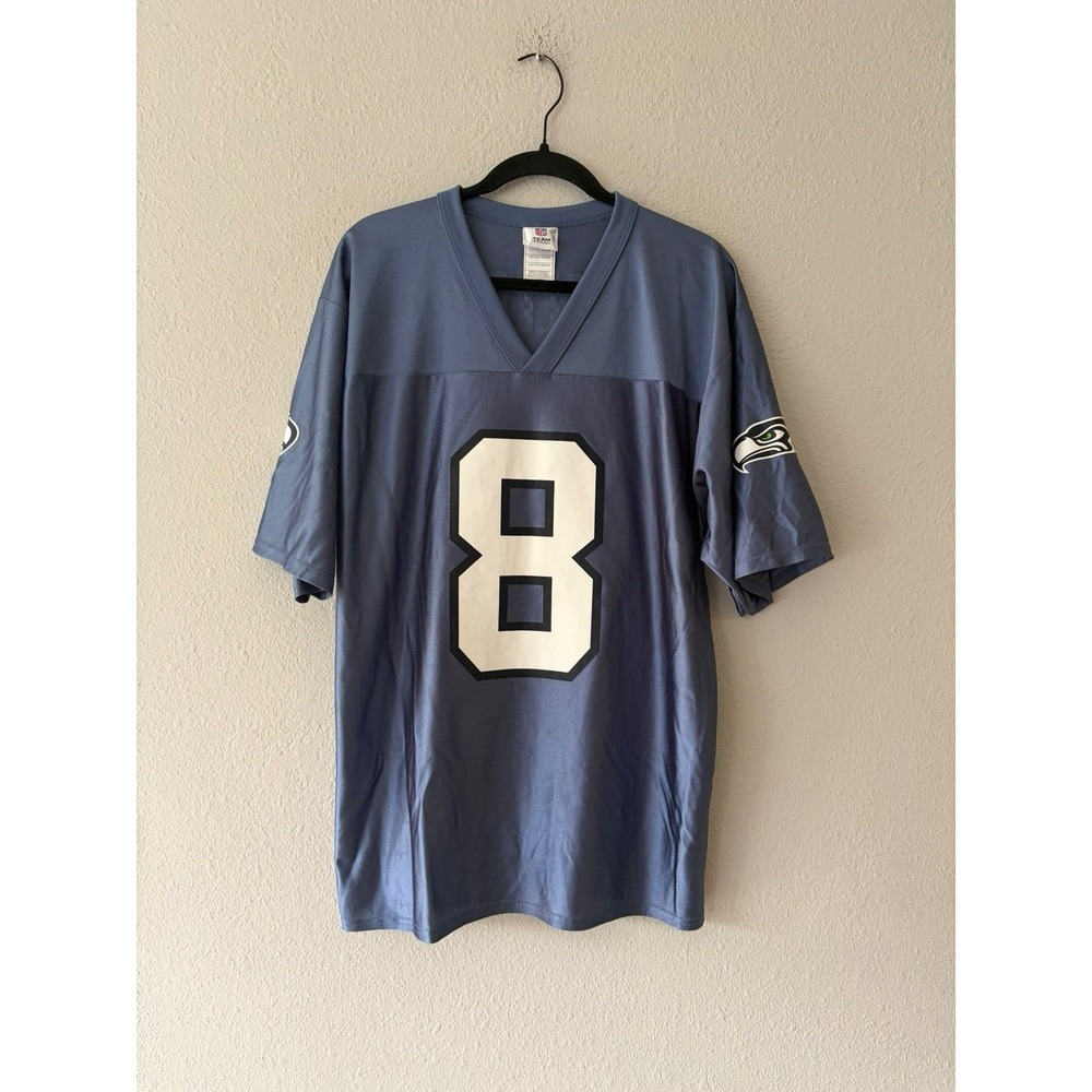 Matt Hasselbeck Seattle Seahawks NFL Team Apparel Blue Mens M Jersey Football